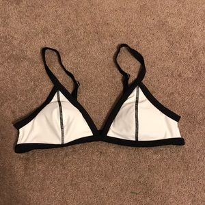 White/Black Bathing Suit Top